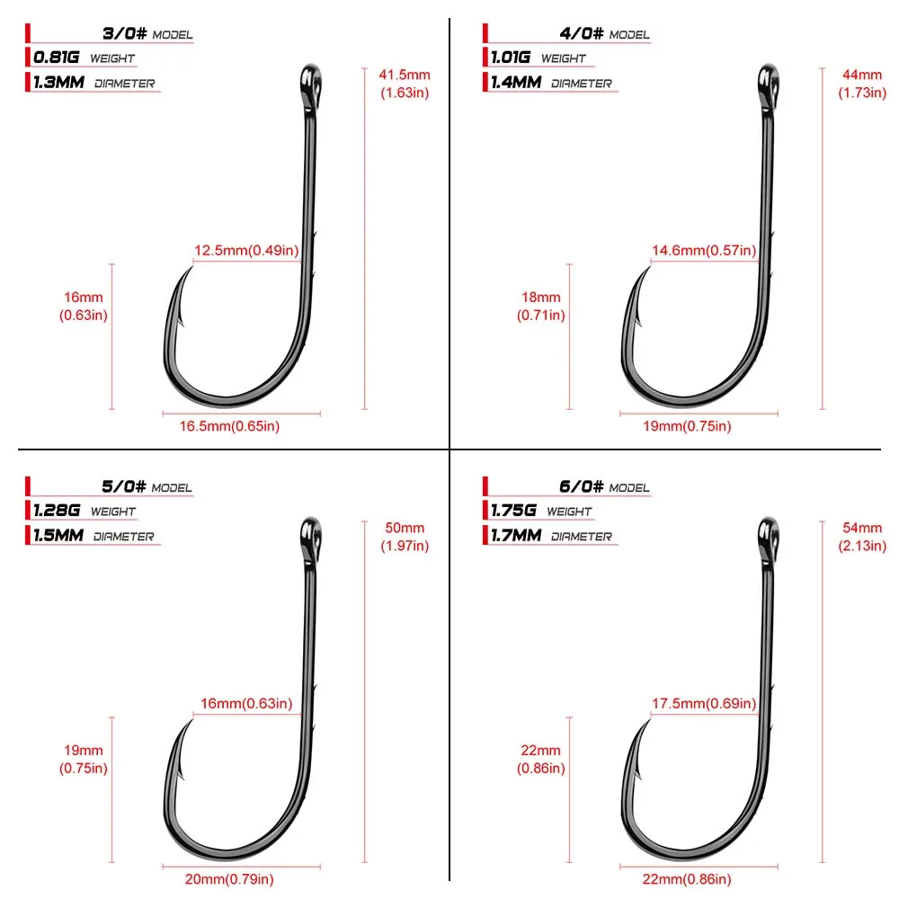100 шт. 3 крючка из углеродистой стали с колючим покрытием 3#-6#1/0#2/0#3/0# черный Mustad Jig Большой Морской рыболовный крючок для джигбейта приманки для рыбы Pesca