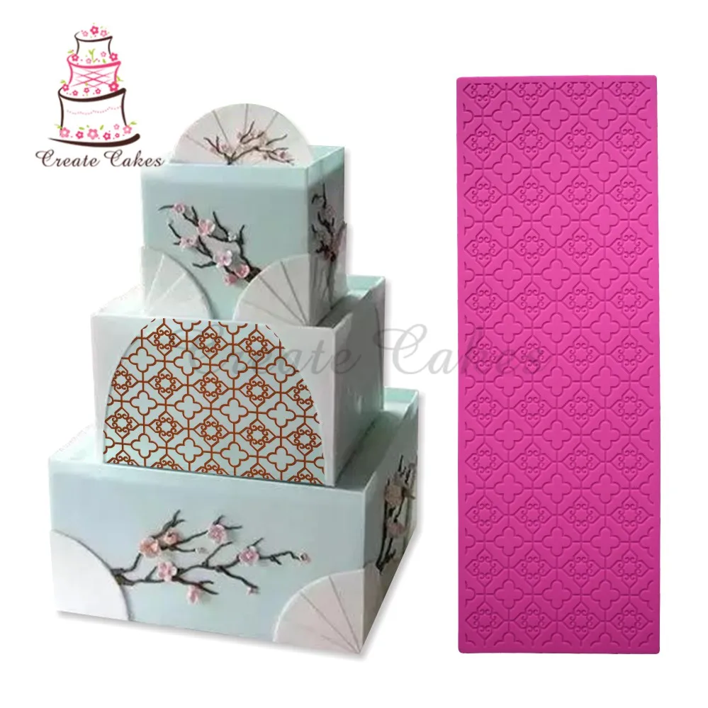 

New Style Retro Mesh Baking Tool Silicone Lace Cake Mold Lace Mat Cake Decorating Mould For Cake Decorating LFM-41