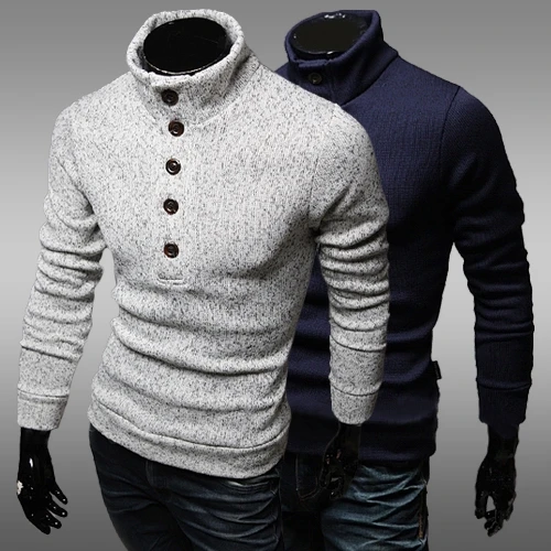 Brand 2016 New arrival Knitted Pullover Mens turtleneck Fashion Sweaters Male Paste Paper Shirt Winter Men