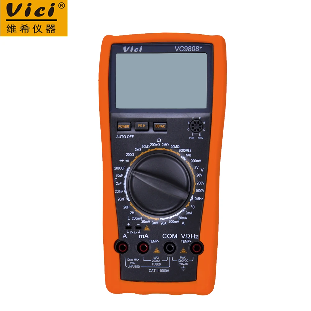 VICI VICHY VC9808+ LCD display digital Multimeter Electrical Meter ...
