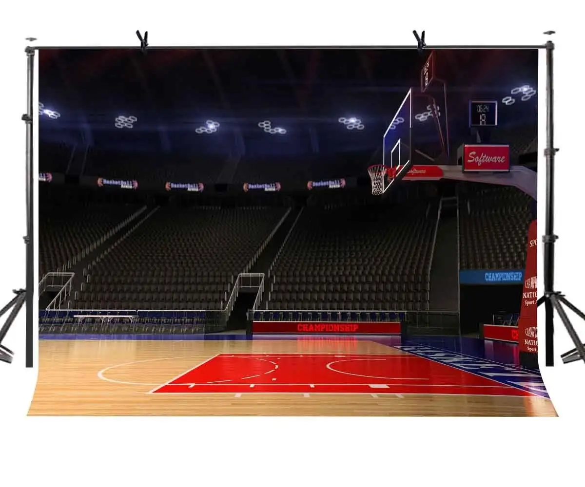 

7x5ft Basketball Court Backdrop Luxury Basketball Court Sport Wind Photography Background and Studio Photography Backdrop Props