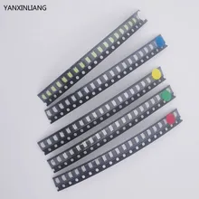 100 шт./лот 1206 SMD СВЕТОДИОДНЫЙ световой пакет светодиодный пакет красный белый зеленый синий желтый 1206 светодиодный