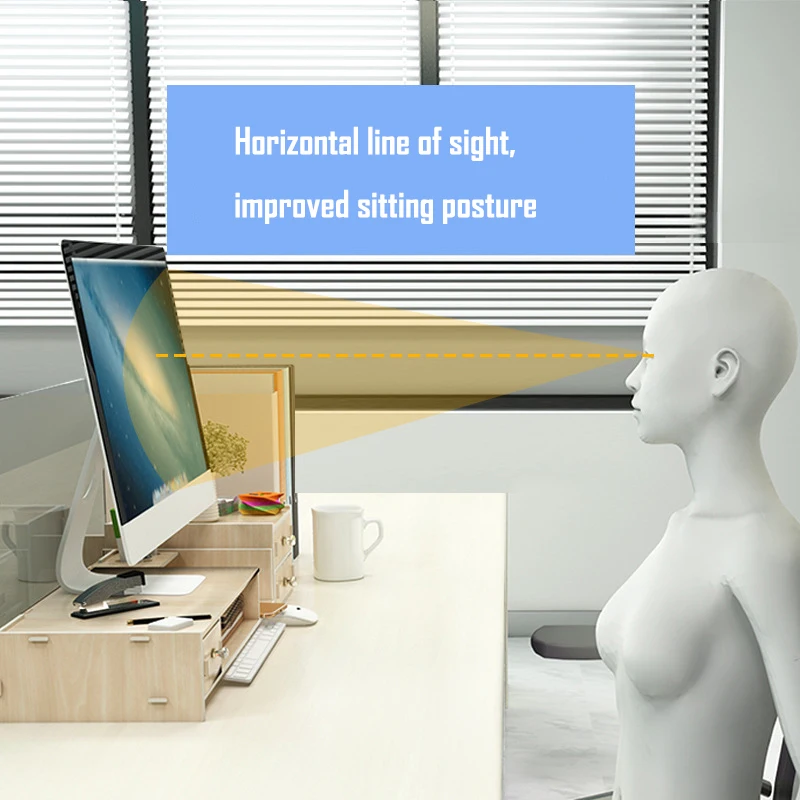  Computer desk monitors add height frame Computer stand desktop with storage monitor base laptop des
