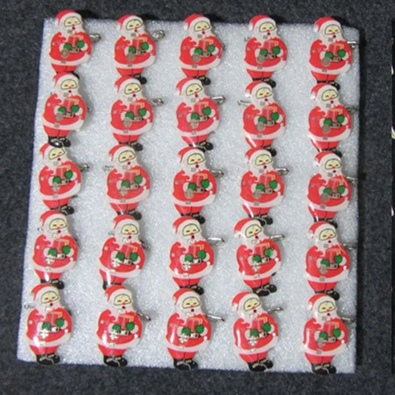25x светлая Брошь булавка мигающий значок Санта-Клауса брошь детские игрушки для дня рождения Подарочное платье Вечерние рождественские украшения