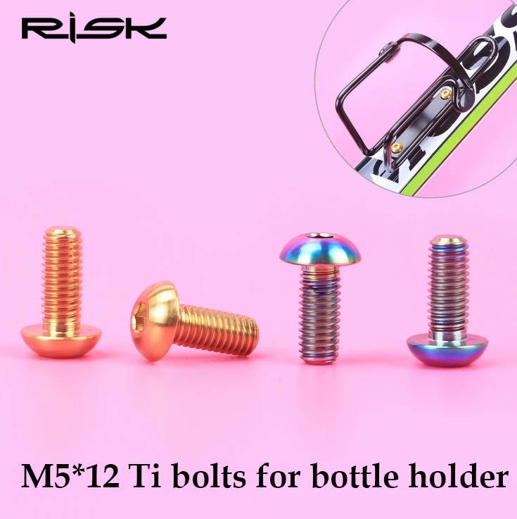 Buy RISK M5x12mm Titanium Bottle Cage Bolt 3Colors