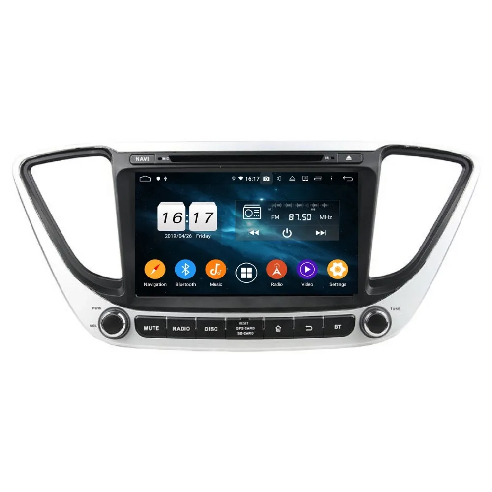 Best DSP 4GB RAM Octa Core 8" Android 9.0 Car Audio dvd Player for Hyundai Verna Solaris 2017 2018 Radio GPS Bluetooth 4.2 WIFI 5