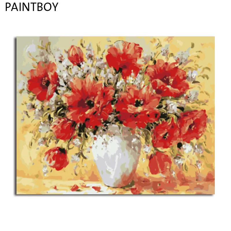 

PAINTBOY DIY Framed Pictures Painting By Numbers DIY Digital Canvas Oil Painting Home Decor For Living Room Wall Art