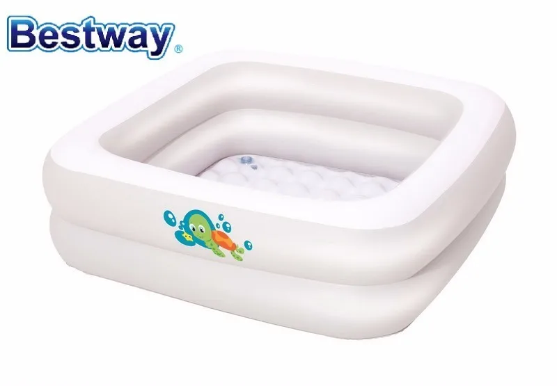 51116 Bestway 86x86x25 см двойное кольцо детская ванночка wz мягкий пол 3" x 34" x 1" Бассейн Белый Надувная Детская Ванночка бассейн для 0-3 лет - Цвет: White