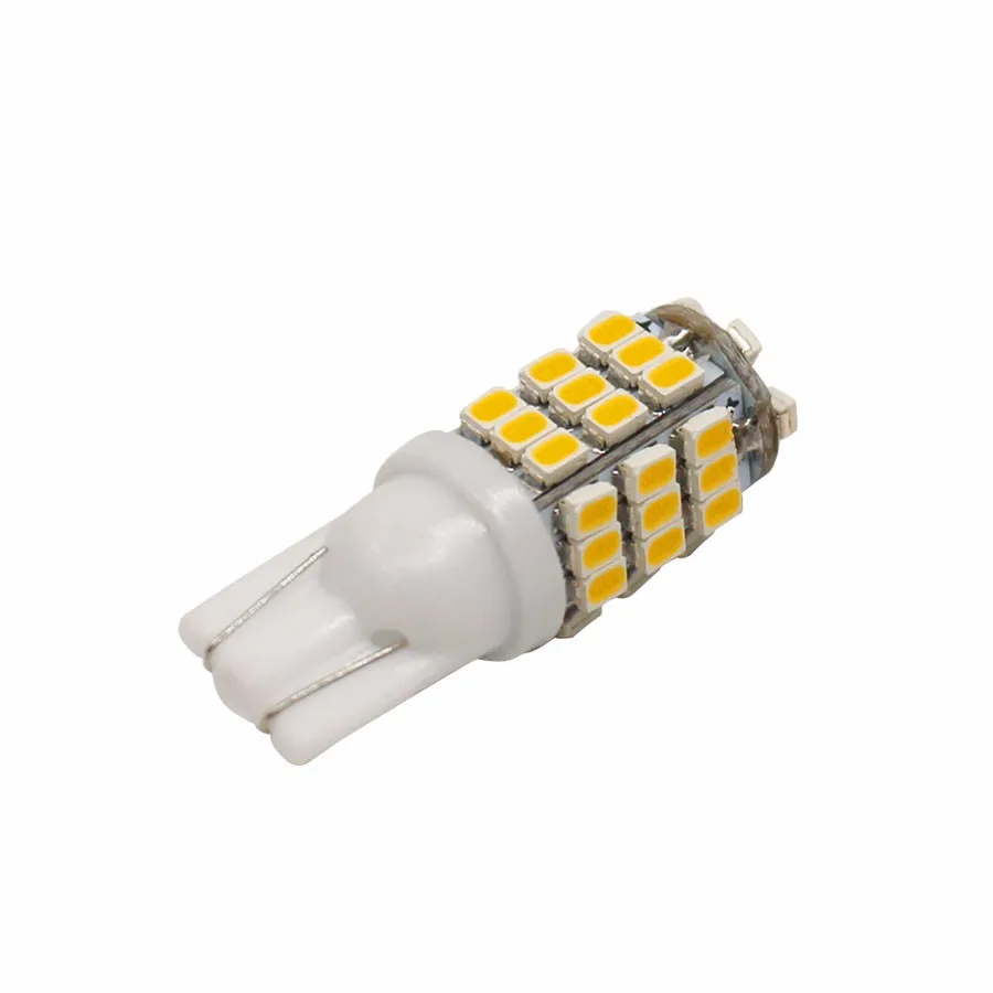 Hyzhauto 10 шт. T10 W5W светодиодный теплый белый свет лампы 3020/1206 42smd светодиодный огни автомобиля 4300 К Авто Чтение/внутренний и внешний створчатый распашный дверь/боковые габаритные светодиодные лампы 12V