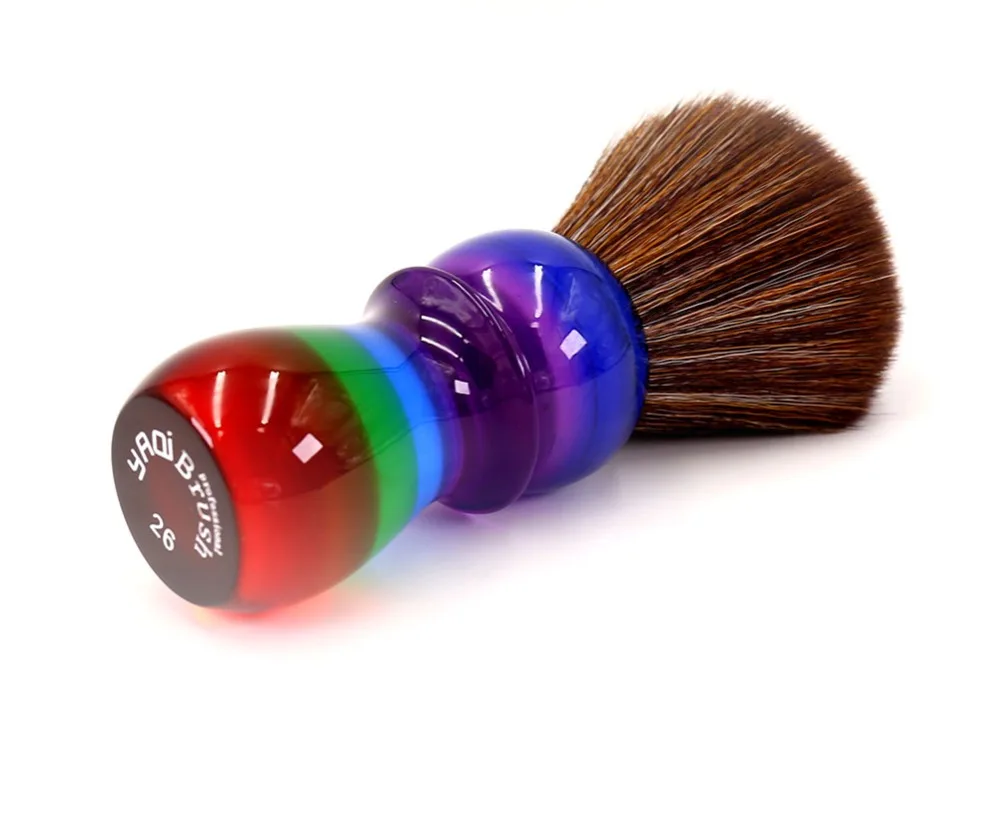 Yaqi 26mm Rainbow Brown Synthetic Hair Shaving Brushes