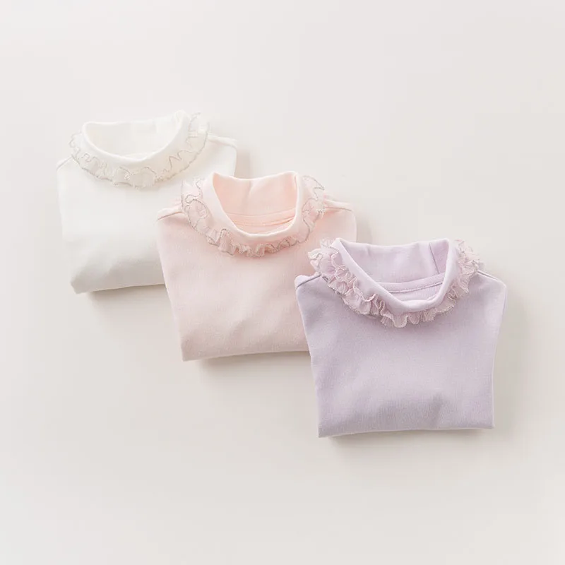 DB5140 dave bella/Осенняя модная футболка для маленьких девочек; милые топы для малышей; детская футболка высокого качества