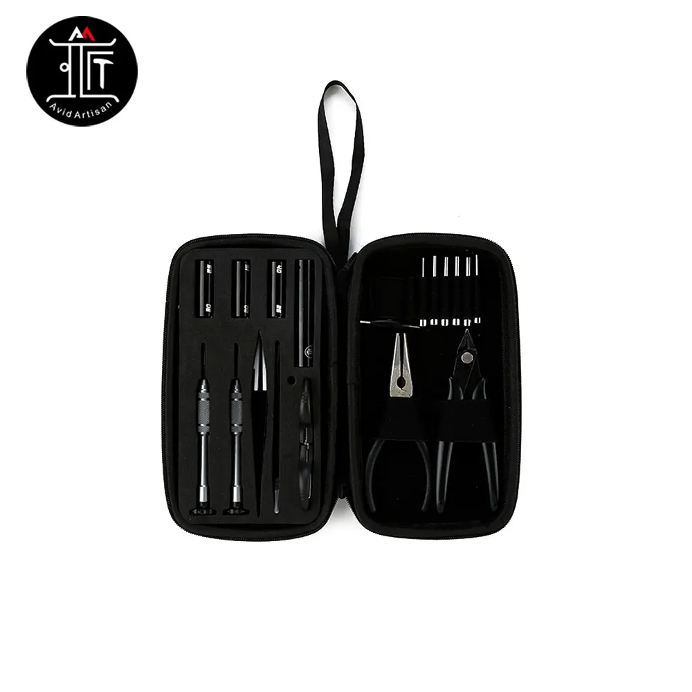

Original Avidartisan DIY Tool Kit with 8 Helpful Atomizer DIY Tools High Quality Materials E-cig Vape DIY Tool Kit for DIY Fans