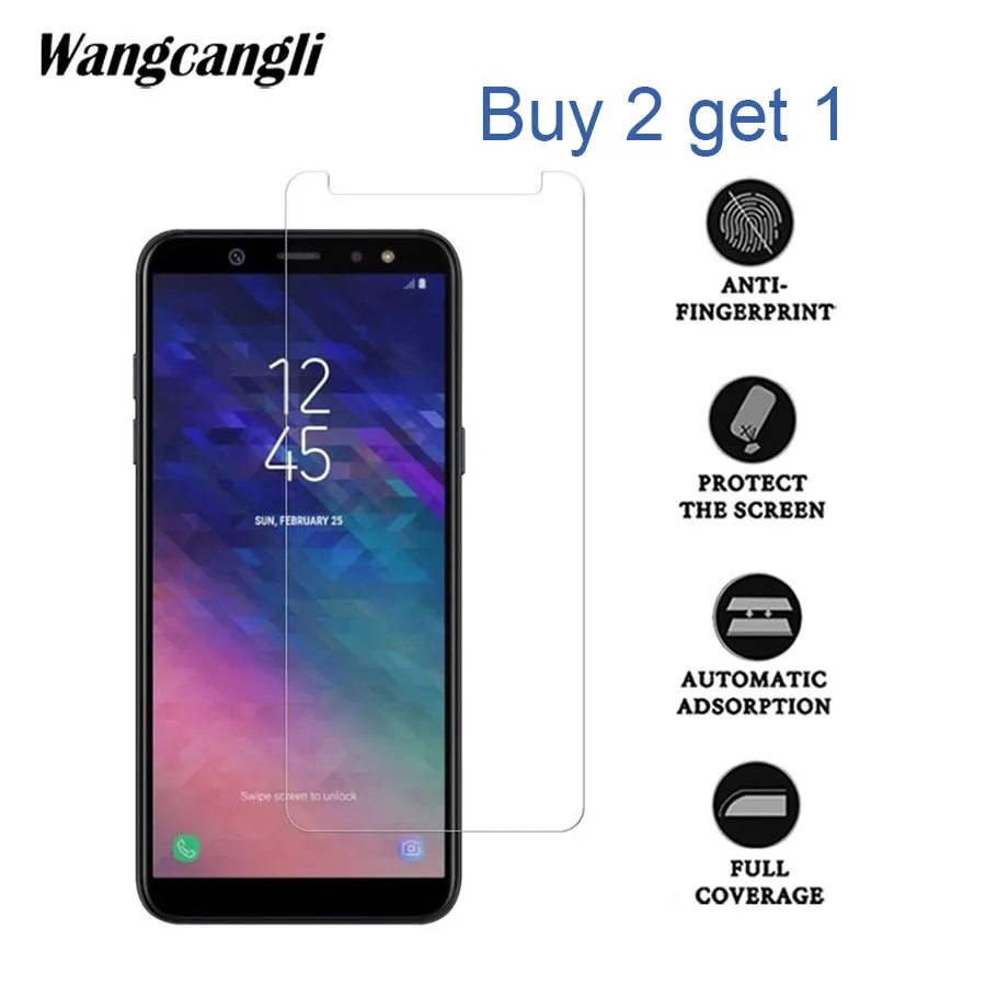 Купи 2 ПОЛУЧИ 1 Премиум Закаленное стекло для Samsung Galaxy A7 2018 A6 A8 9H Защитная пленка