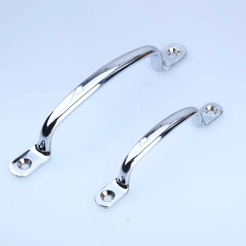 

Modern simple bright chrome unfold install drawer cabinet pull knob shiny silver dresser kitchen cabinet door handle Diy cheaper