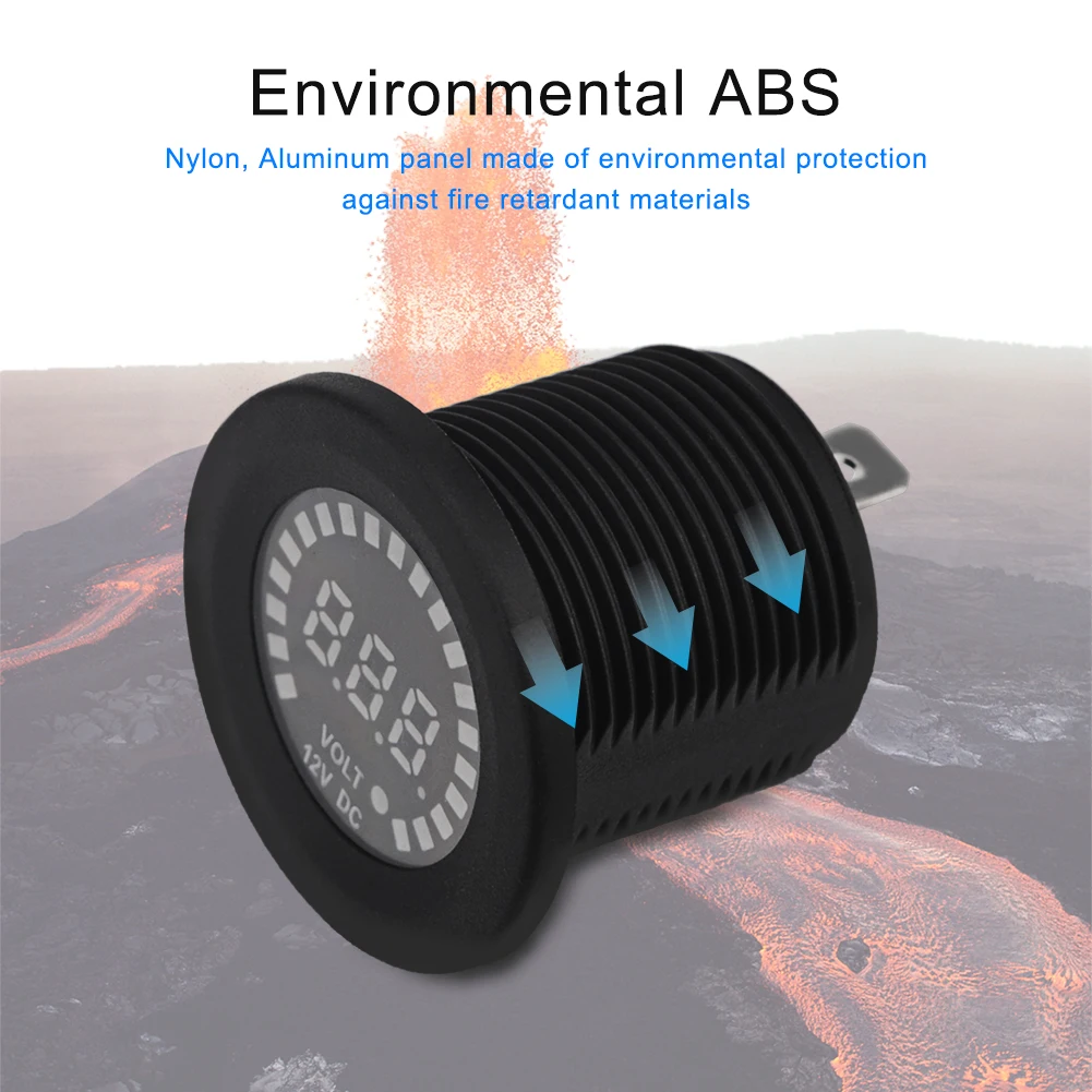 Автомобиля 12 v Цифровая панель вольтметра вольтметр Водонепроницаемый автомобильный вольтметр Датчик Вольтметр для мотоциклов Калибр 12 в лодочный мотор 24 v