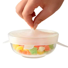 Горячая 6 шт./компл. сохранение продуктов в свежем состоянии крышки растягивающиеся многофункциональные фрукты и овощи силиконовый чехол кухонные принадлежности