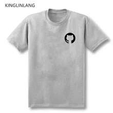 Geek Github Cotton Short font b T Shirt b font Male O Neck Programmer Octopus Cat