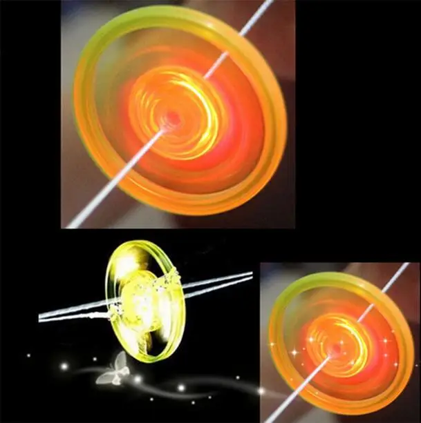 5PCS/Lot Luminous Hand Pull Luminous Flashing Rope Flywheel Toy Led Light Toy Novelty Children Flywheel Flash Gyro Gift ZXH 6