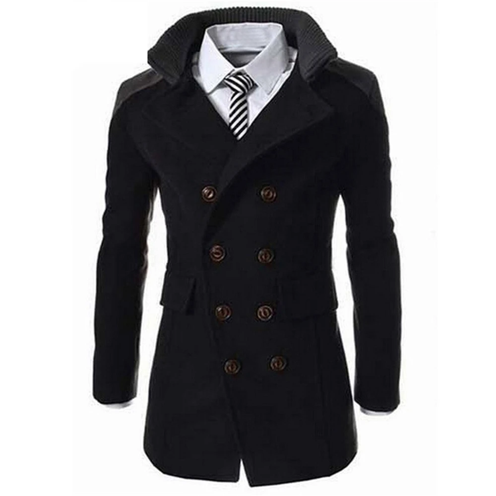 Men Wool Pea Coat 2016 Stylish Jaquetas Masculinas Mens