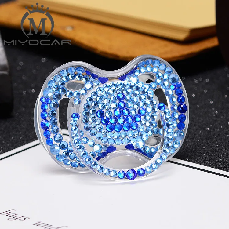 Miyocar Artesanal Brilhante Cristal Strass Bebê Chupeta - Mamilos Manequim Cocka & Clipes 4 Cor 31 Miyocar artesanal 4 cor brilhante cristal strass