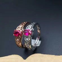 Anillos de boda de la vendimia marca natural pink topaz 925 plata esterlina sólida moda gema de la joyería del anillo para mujer del día de san valentín regalo
