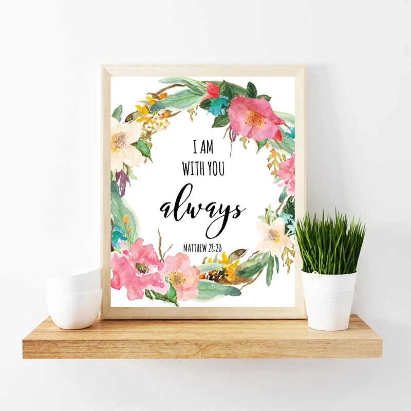 Bible Verse  Prints Painting Home Decoration