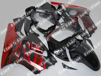

red flame black for Kawasaki NINJA ZX-12R 00-01 ZX12R 2000-2001 ZX 12R 00 01 2000 2001 ABS motorcycle fairing kit