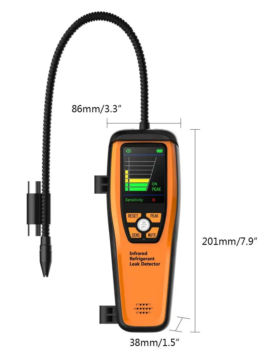  ILD-200 Advanced Refrigerant Leak Detector Halogen Leakage High Sensitivity Portable Case 10 Years'