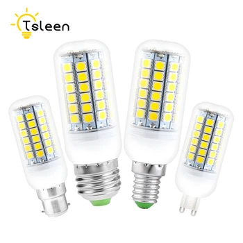 

TSLEEN Led Corn Bulb E27 E14 B22 G9 Led Lamp AC 220V 9W 11W 12W 13W 15W SMD 5050 Lampada Spotlight Lanterna Candle Chandelier