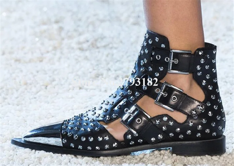 cut out western ankle boots