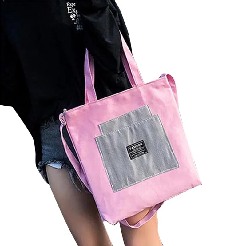 Женская многофункциональная Холщовая Сумка через плечо с принтом, модная повседневная сумка для покупок, один размер, для девушек