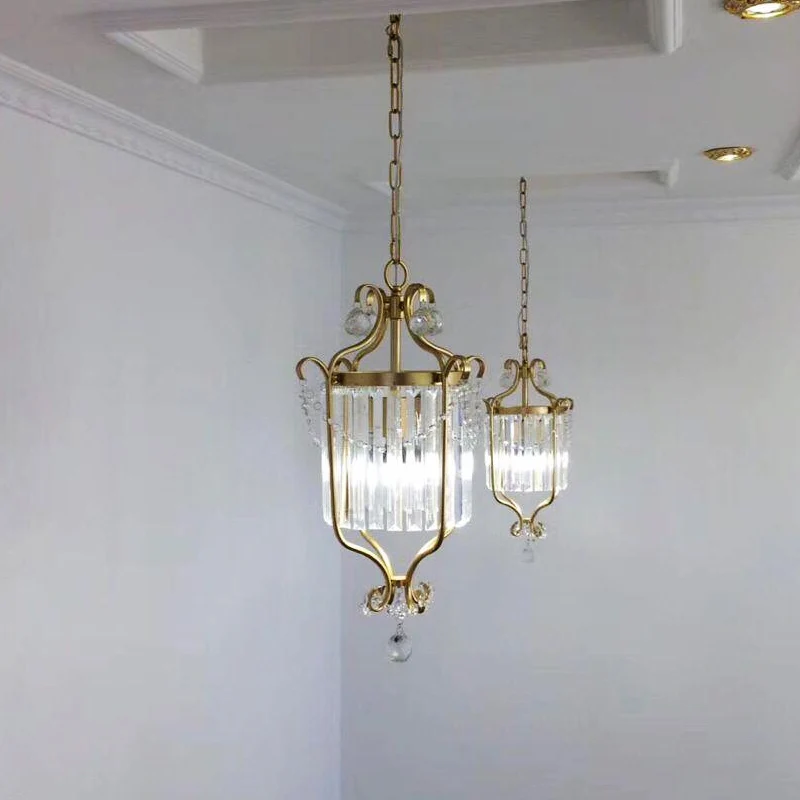 Подвесной светильник в скандинавском стиле с кристаллами освещение для