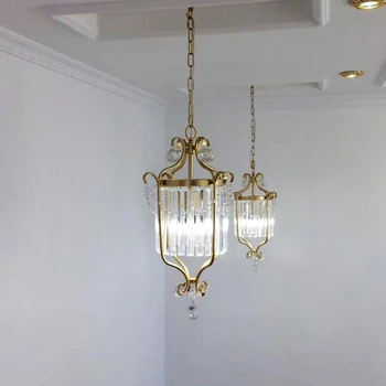 

Nordic cloakroom crystal Pendant Lights Crystal Lustre Luminarias lighting staircase Led Lamp home E27 Pendant Light Loft
