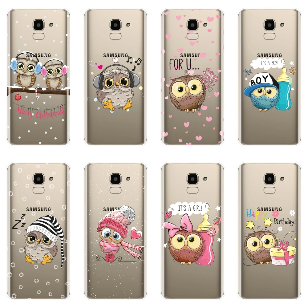 

Cute Owl Phone Case For Samsung Galaxy J3 J5 J7 2015 2016 2017 J2 J5 J7 Prime Silicone Soft Back Cover For Samsung J4 J6 J8 Plus