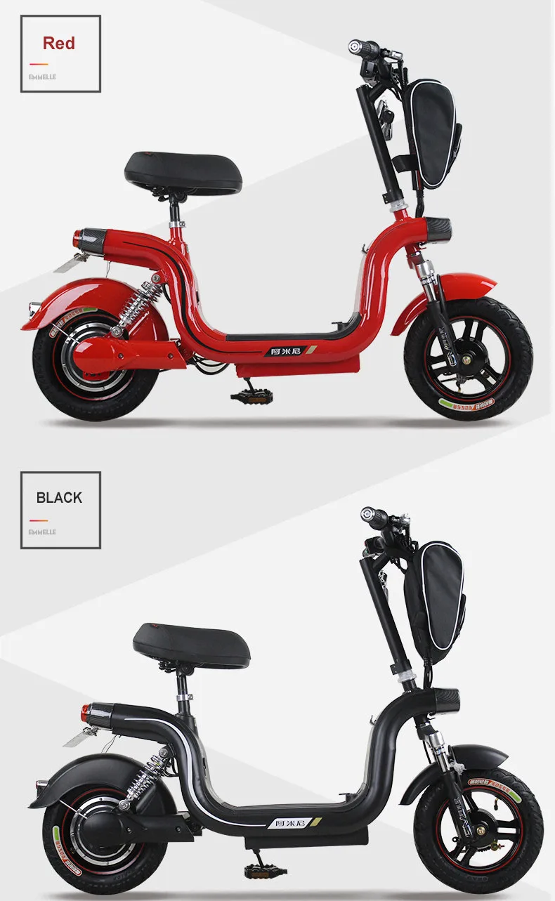 Flash Deal 12 inch electric scooter 48V lithium battery 250w high speed brushless motor city electric bike 20km/h range 40km 13