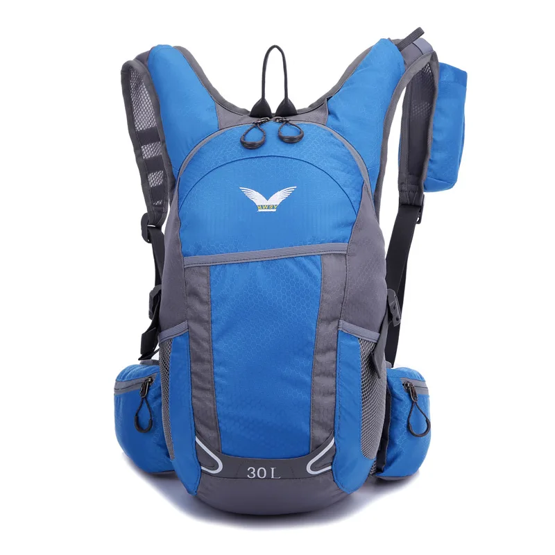 30L унисекс спортивная сумка для отдыха на открытом воздухе, повседневный рюкзак для путешествий, легкий рюкзак для альпинизма, Походов, Кемпинга, велоспорта, водонепроницаемый нейлоновый рюкзак - Цвет: Sky Blue