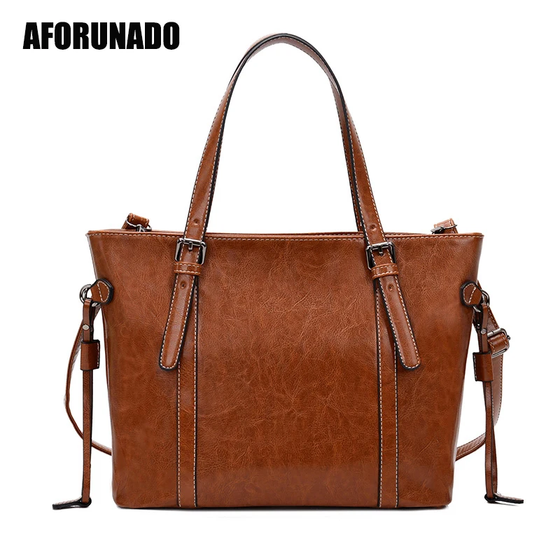 Prix 2019 femmes sac huile cire femmes cuir sacs à main de luxe dame sacs à main élégant épaule sac à bandoulière pour femmes fourre tout Messenger sac