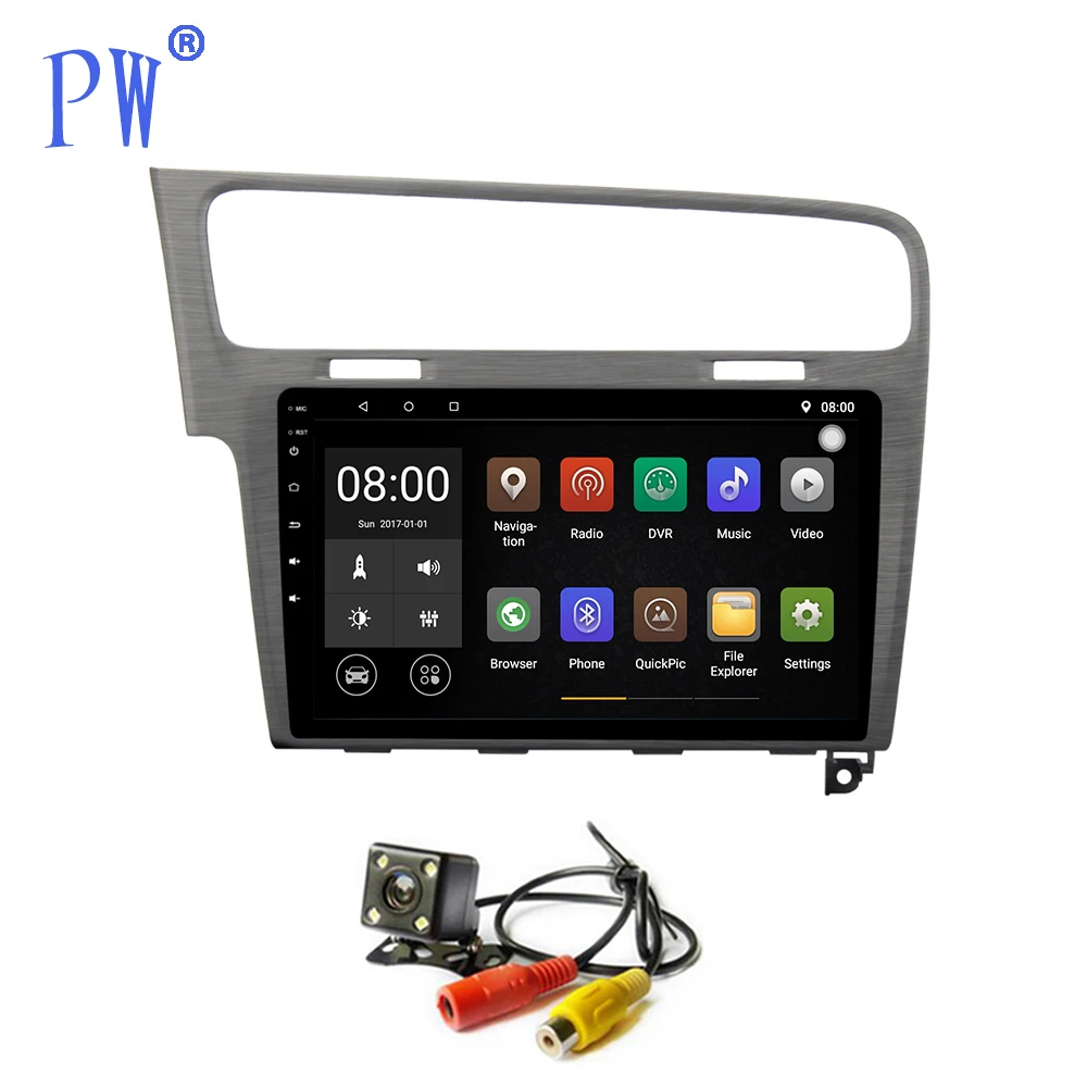 Android 7 1/8 0 Автомобильный GPS радио плеер для Volkswagen Golf 2013 + автомобильный стерео