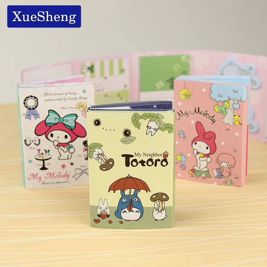 1 шт. Kawaii Totoro Melody 6 складной блокнот для заметок Липкие заметки закладки для блокнота подарочные канцелярские товары