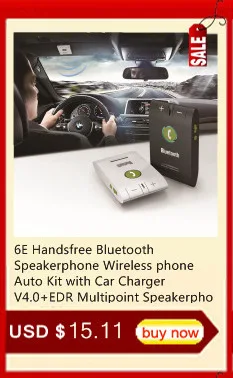 Автомобильный Bluetooth автомобильный динамик телефон с двумя телефонами, соединяющий руки бесплатно Bluetooth автомобильный комплект динамик для Iphone смартфонов