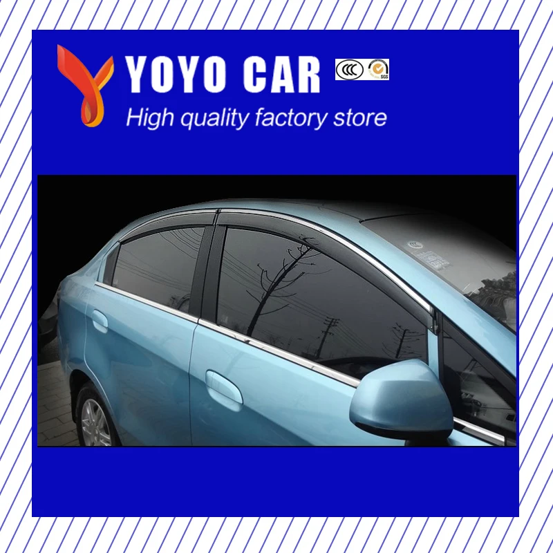 

Hot sale high quality 4 Piece Injection molding trim vent shade rain sun wind deflector window visor for Sail 2010-2014 2015-2017