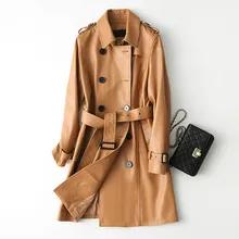 Куртка из натуральной кожи женская верхняя одежда зимнее пальто Женская куртка из овечьей кожи корейское приталенное длинное пальто Jaqueta Feminina ZT379