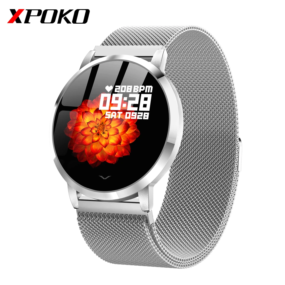 

XPOKO LV09 1.3 Inch Smart Watch Men IP67 Waterproof Blood Pressure Monitoring Metal Starp Sports Smartwatch Women For Android