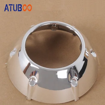 

3" Hid Projector Lens Shroud For Q5 Hella 5 Bi-xenon Projector Chrome Mask Lens Cover Bezel Shroud Car Headlight Retrofit Cap