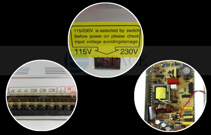 10 шт./лот, лучшее качество, 5 V 60A 300 W импульсный источник Питание драйвер для Светодиодные ленты AC 100-240 V Вход переменного тока в постоянный 5 V FedEx