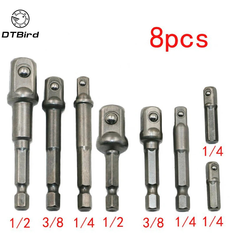 Hex Shank Rotating Square Head Sleeve connecting Rod with Bead 1/4 3/8 1/2 Wind B atches Electric Transfer | Инструменты