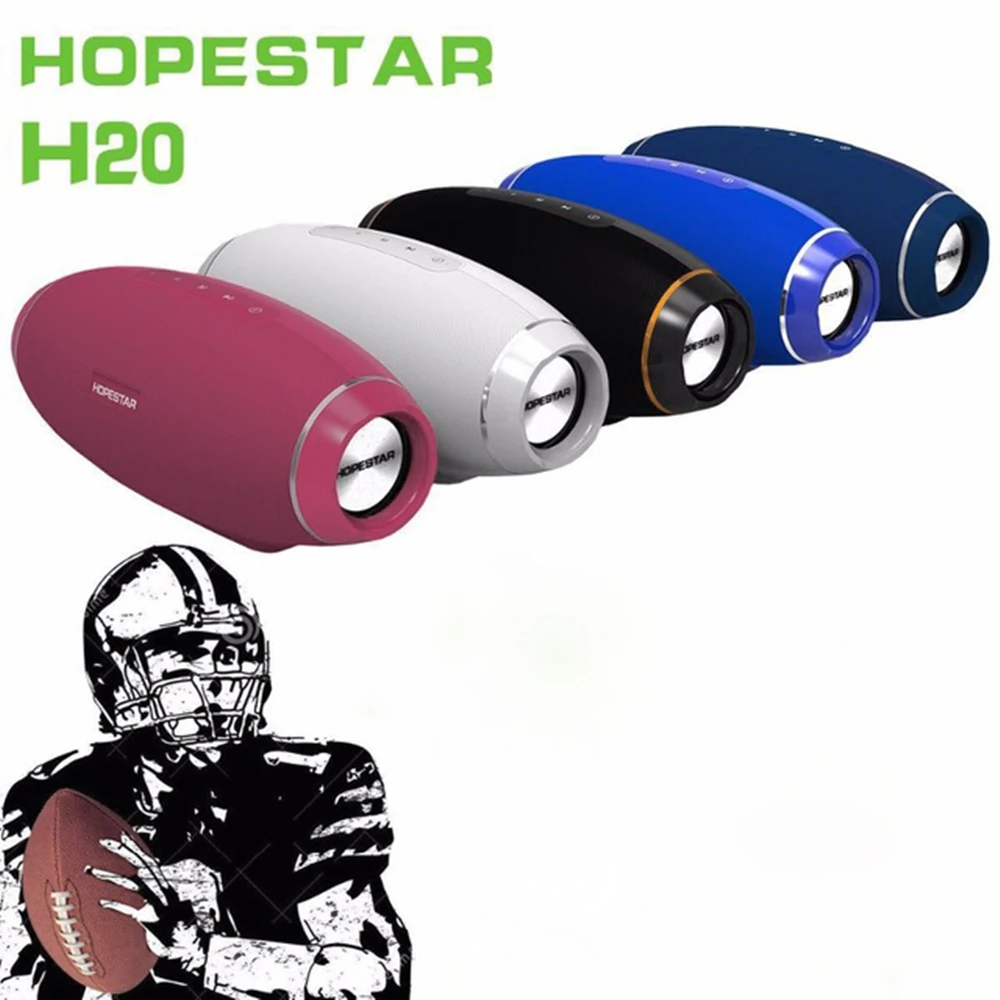 HOPESTAR سمّاعات بلوتوث سوبر باس مكبر الصوت اللاسلكي مكبرات صوت عالية الجودة الرجبي شكل ل هاتف لوحي حساب PC