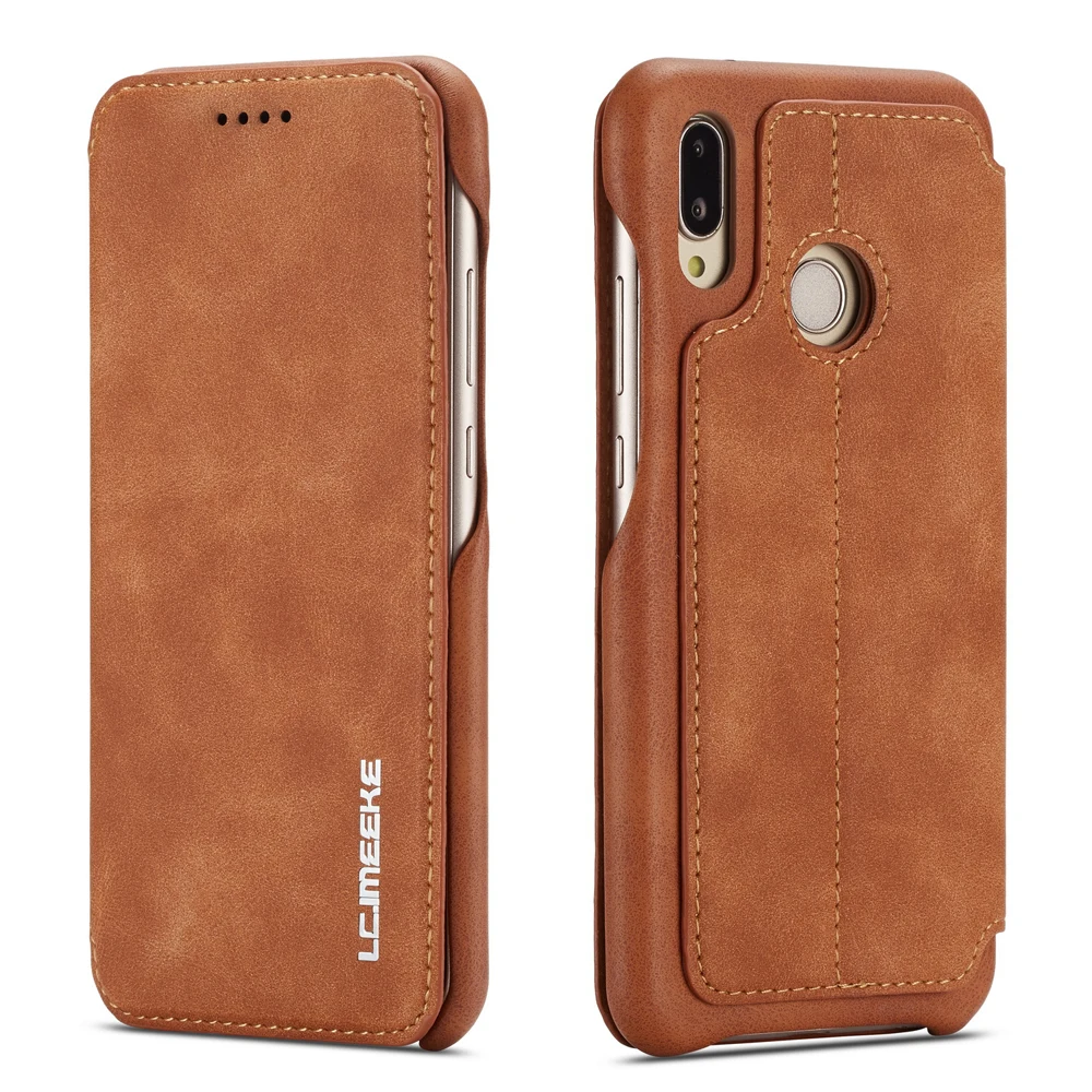 

Magnet Leather Flip Case For Huawei P20 P20 Lite Card Slot Wallet Cover Huawei P20 Pro Case For Huawei P20 Lite PC Hard Cover