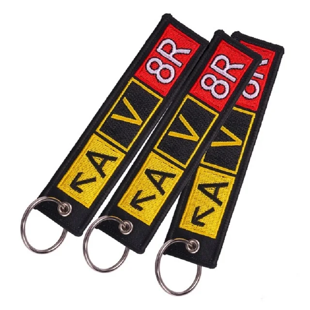 3Pcs/lot Remove Before Flight Keychains For Aviation Gifts Embroidery Customize Keychains Keyring key Holder Cars Sleutelhanger Style24