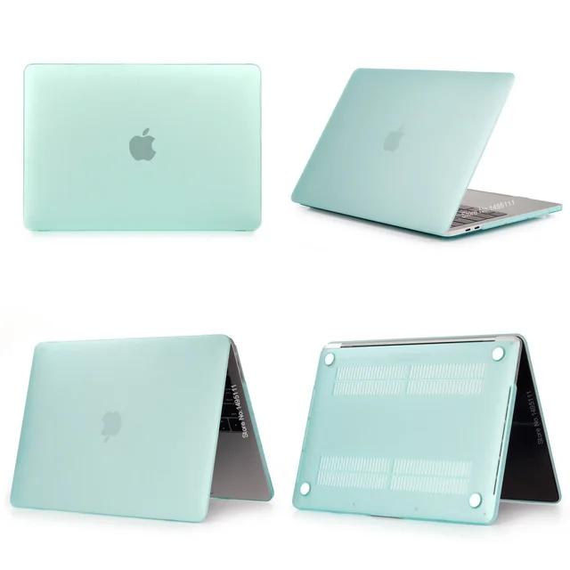 Matte Green Чехол для ноутбука Apple MacBook Air Pro Retina 11 12 13 15 для mac book Pro 13,3 15,4 дюймов с сенсорной панелью+ чехол для клавиатуры - Цвет: Matte Green